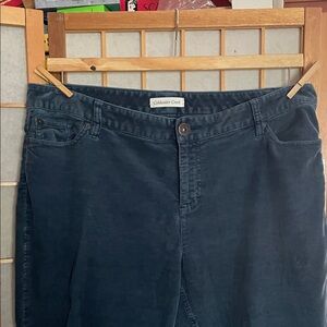 Coldwater Creek Straight Leg Corduroy Pants in Blue